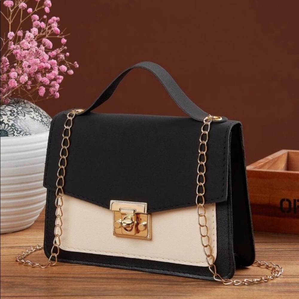 Black and white mini purse